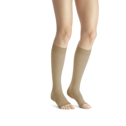 JOBST® Opaque Class 2 Below Knee Compression Stockings - Open Toe
